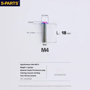 A2 Umbrella Head M4 Titanium Alloy Screws | M4×10 / 12 / 16 / 18 / 20 / 25mm | Road Mountain Bike Headset - Detail 56