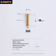 A2 Umbrella Head M4 Titanium Alloy Screws | M4×10 / 12 / 16 / 18 / 20 / 25mm | Road Mountain Bike Headset - Detail 57
