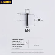 A2 Umbrella Head M4 Titanium Alloy Screws | M4×10 / 12 / 16 / 18 / 20 / 25mm | Road Mountain Bike Headset - Detail 58
