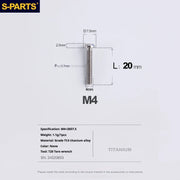 A2 Umbrella Head M4 Titanium Alloy Screws | M4×10 / 12 / 16 / 18 / 20 / 25mm | Road Mountain Bike Headset - Detail 60