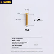 A2 Umbrella Head M4 Titanium Alloy Screws | M4×10 / 12 / 16 / 18 / 20 / 25mm | Road Mountain Bike Headset - Detail 61