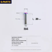 A2 Umbrella Head M4 Titanium Alloy Screws | M4×10 / 12 / 16 / 18 / 20 / 25mm | Road Mountain Bike Headset - Detail 62
