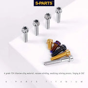 S-PARTS A3 Gold M4 TC4 Titanium Screw Bolt | Standard Parts for Electric Vehicle Motorcycle Car