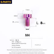 S-PARTS A3 Gold M4 TC4 Titanium Screw Bolt | Standard Parts for Electric Vehicle Motorcycle Car - Detail 7