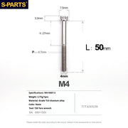 S-PARTS A3 Gold M4 TC4 Titanium Screw Bolt | Standard Parts for Electric Vehicle Motorcycle Car - Detail 117