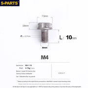 S-PARTS A3 Gold M4 TC4 Titanium Screw Bolt | Standard Parts for Electric Vehicle Motorcycle Car - Detail 17