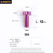 S-PARTS A3 Gold M4 TC4 Titanium Screw Bolt | Standard Parts for Electric Vehicle Motorcycle Car - Detail 23