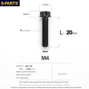 S-PARTS A3 Gold M4 TC4 Titanium Screw Bolt | Standard Parts for Electric Vehicle Motorcycle Car - Detail 46
