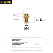 S-PARTS A3 Gold M4 TC4 Titanium Screw Bolt | Standard Parts for Electric Vehicle Motorcycle Car - Detail 58