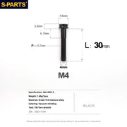 S-PARTS A3 Gold M4 TC4 Titanium Screw Bolt | Standard Parts for Electric Vehicle Motorcycle Car - Detail 88