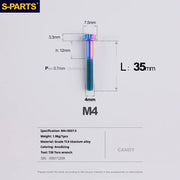 S-PARTS A3 Gold M4 TC4 Titanium Screw Bolt | Standard Parts for Electric Vehicle Motorcycle Car - Detail 95
