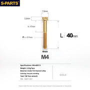 S-PARTS A3 Gold M4 TC4 Titanium Screw Bolt | Standard Parts for Electric Vehicle Motorcycle Car - Detail 99