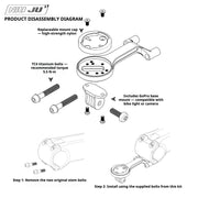 NIUJU CNC Aluminum Computer Mount for Giant Contact SL / SLR / Aero Stem | 42g | Garmin / Wahoo / Bryton / Giant / Cateye - Detail 4