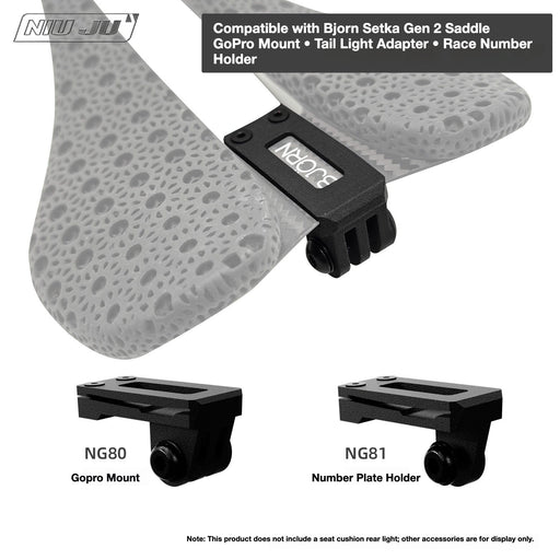 NIUJU Torque Saddle Mount for Bjorn Setka Gen 2 — GoPro / Tail Light / Race Number