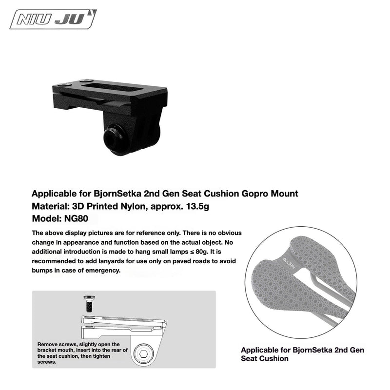 NIUJU Torque Saddle Mount for Bjorn Setka Gen 2 — GoPro / Tail Light / Race Number