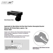 NIUJU Torque Saddle Mount for Bjorn Setka Gen 2 — GoPro / Tail Light / Race Number NG81 Race Number Plate Mount Only