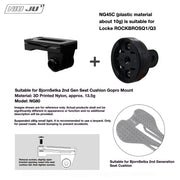 NIUJU Torque Saddle Mount for Bjorn Setka Gen 2 — GoPro / Tail Light / Race Number NG80 + ROCKBROS Q3 Adapter NG45C
