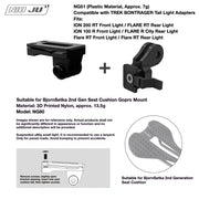 NIUJU Torque Saddle Mount for Bjorn Setka Gen 2 — GoPro / Tail Light / Race Number NG80 + Trek Tail Light Adapter NG51