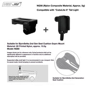 NIUJU Torque Saddle Mount for Bjorn Setka Gen 2 — GoPro / Tail Light / Race Number NG80 + Cubelite 2 Adapter NG56