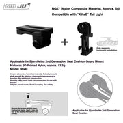NIUJU Torque Saddle Mount for Bjorn Setka Gen 2 — GoPro / Tail Light / Race Number NG80 + XLITE ET Adapter NG57