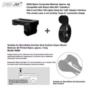 NIUJU Torque Saddle Mount for Bjorn Setka Gen 2 — GoPro / Tail Light / Race Number NG80 + Rotating Tail Light Adapter NG58
