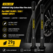 OVERFAST 29g Ultralight Carbon Fiber Thru Axle Set for BMC SLR01 / SLR / TMR01 MY21