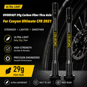 OVERFAST 29g Ultralight Carbon Fiber Thru Axle Set for Canyon Ultimate CFR 2021