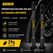 OVERFAST 29g Ultralight Carbon Fiber Thru Axle Set for Decathlon RCR FORCE