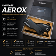 OVERFAST Aero Carbon Crankset for Road and TT Bikes for SRM and SIGEYI