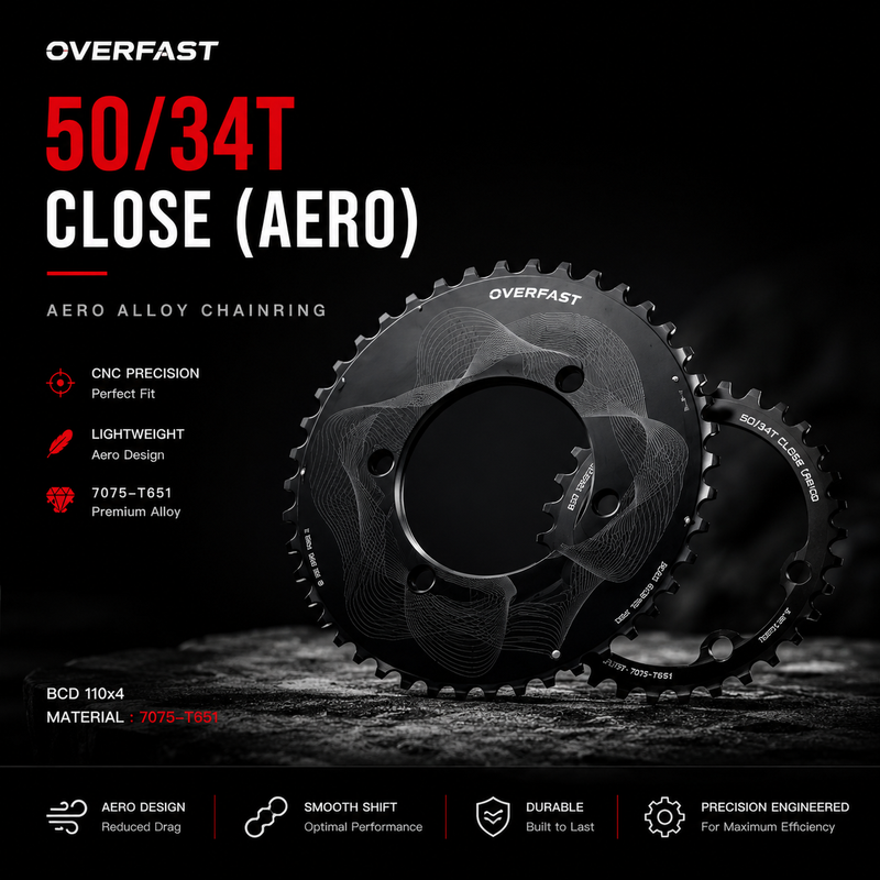 OVERFAST Aero and Alloy Chainring Set