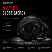 OVERFAST Aero and Alloy Chainring Set