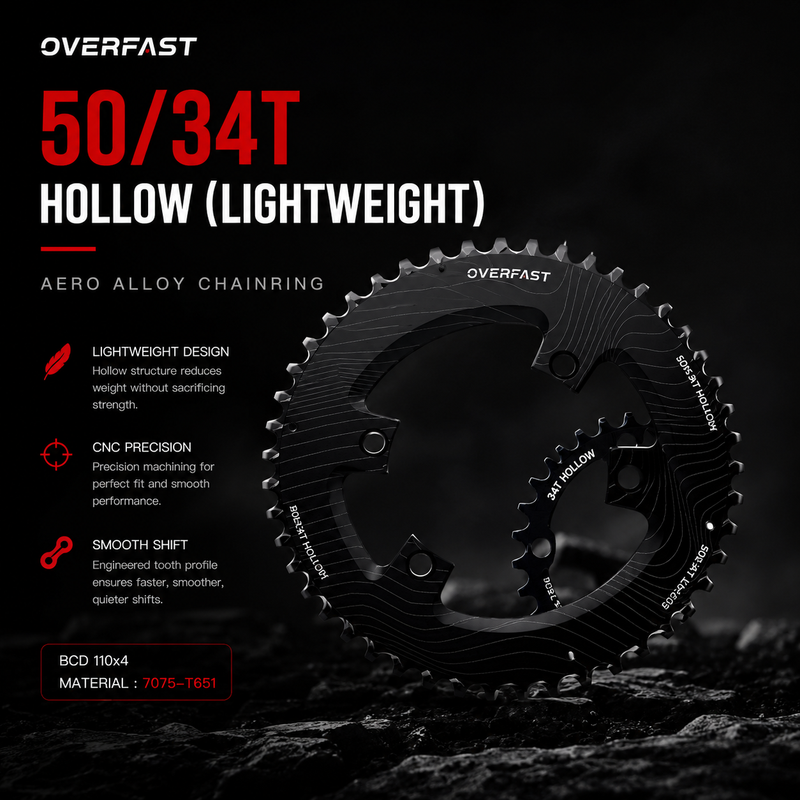 OVERFAST Aero and Alloy Chainring Set