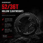 OVERFAST Aero and Alloy Chainring Set
