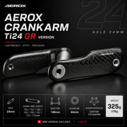 OVERFAST Aero Carbon Gravel Crankset Ti24 GR Version | EASTON / SRM Compatible