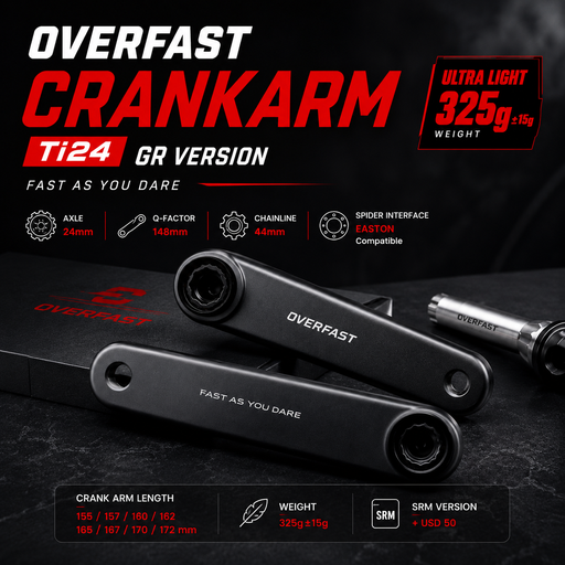 OVERFAST VELA Aero Carbon Crankset for Road Bikes for SRM and SIGEYI