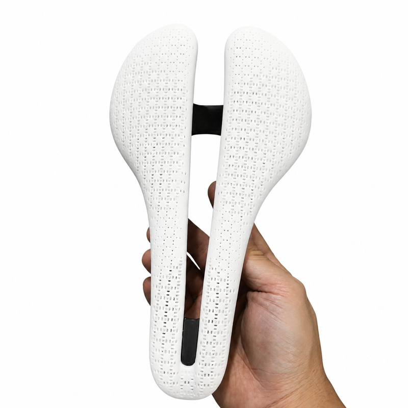 PAVEWAY 3D-Printed Carbon-Rail Road Saddle — 145 / 150mm White