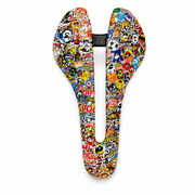 PAVEWAY Short-Nose Full Carbon Saddle — 85g — 250 × 140 / 150mm Comic-style paintwork