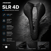 PAVEWAY SLR 4D 3D-Inspired Carbon Racing Saddle — 242 × 143mm — Black / White