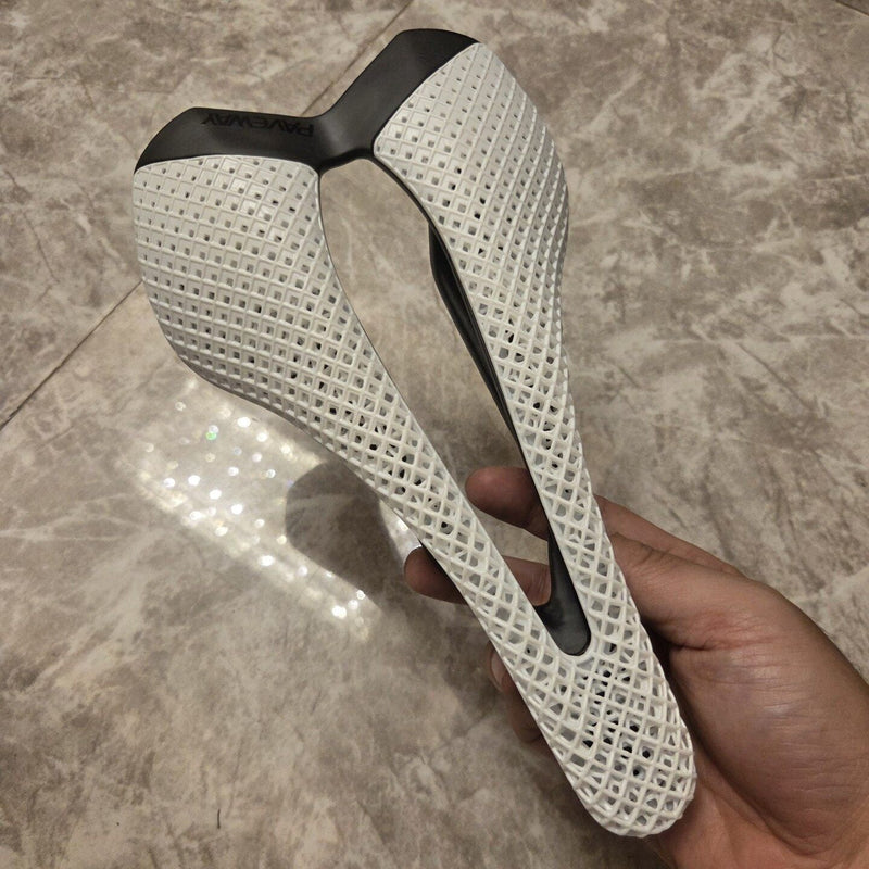 PAVEWAY SLR 4D 3D-Inspired Carbon Racing Saddle — 242 × 143mm — Black / White 242×143mm