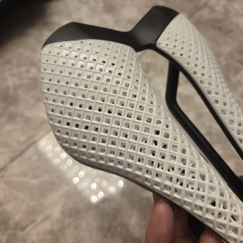 PAVEWAY SLR 4D 3D-Inspired Carbon Racing Saddle — 242 × 143mm — Black / White