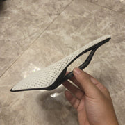 PAVEWAY SLR 4D 3D-Inspired Carbon Racing Saddle — 242 × 143mm — Black / White