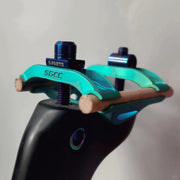 Quick Titanium Saddle Clamp Kit for Quick Pro & Quick Models — 22g Cyan