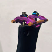 Quick Titanium Saddle Clamp Kit for Quick Pro & Quick Models — 22g Purple