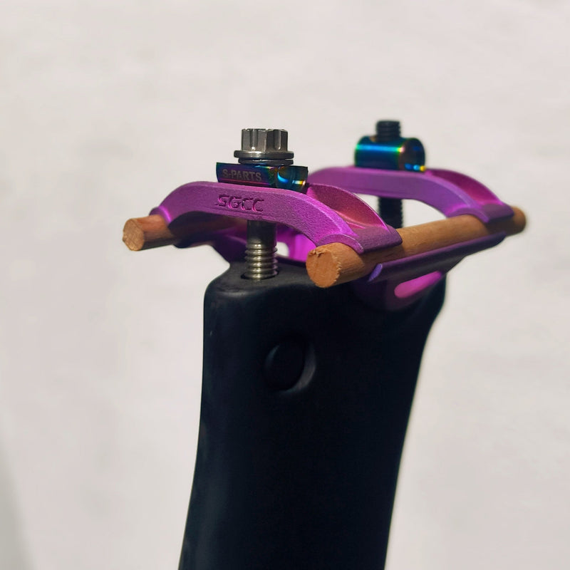 Quick Titanium Saddle Clamp Kit for Quick Pro & Quick Models — 22g Purple
