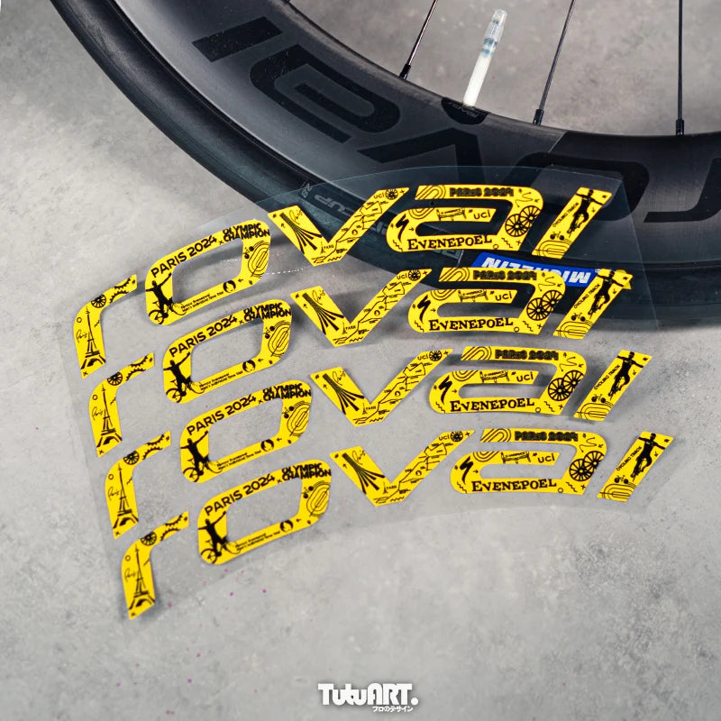 Roval CLX2 Carbon Wheelset Decal Wrap 🎨 Yellow (3M Cast Vinyl)