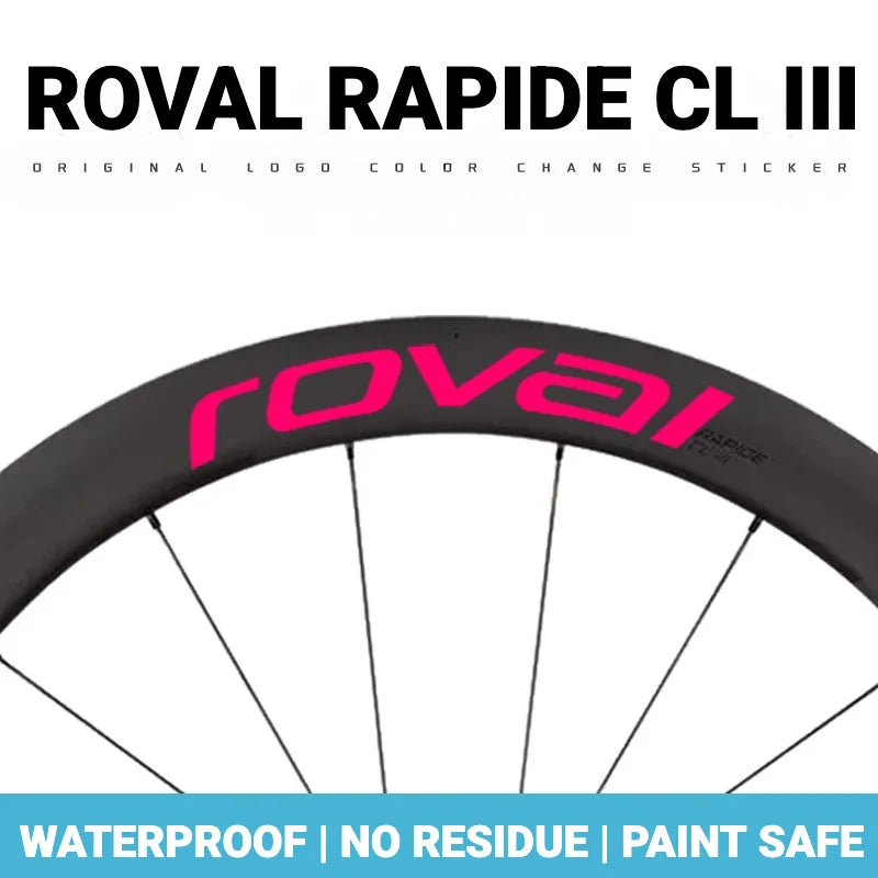 Roval Rapide CL III Wheel Decals Custom Carbon Wheel Logo Color Change Stickers