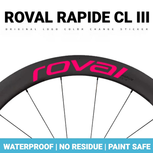 Roval Rapide CL III Wheel Decals Custom Carbon Wheel Logo Color Change Stickers