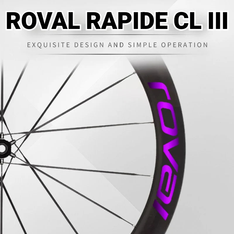 Roval Rapide CL III Wheel Decals Custom Carbon Wheel Logo Color Change Stickers