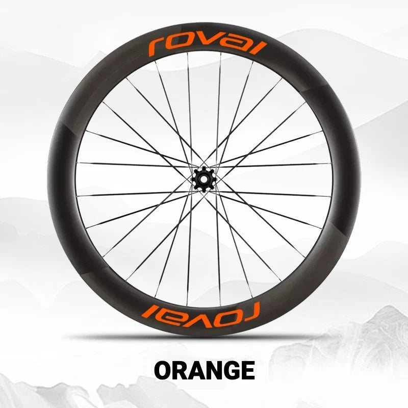 Roval Rapide CL III Wheel Decals Custom Carbon Wheel Logo Color Change Stickers Orange Red