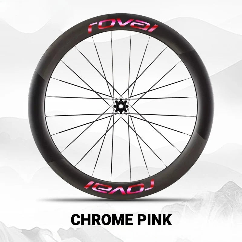 Roval Rapide CL III Wheel Decals Custom Carbon Wheel Logo Color Change Stickers Chrome Pink